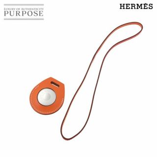 エルメス(Hermes)の未使用 展示品 エルメス HERMES アップル エアタグ バッグ チャーム スイフト オレンジ ゴールド カプシーヌ Z刻印 VLP 90229524(その他)