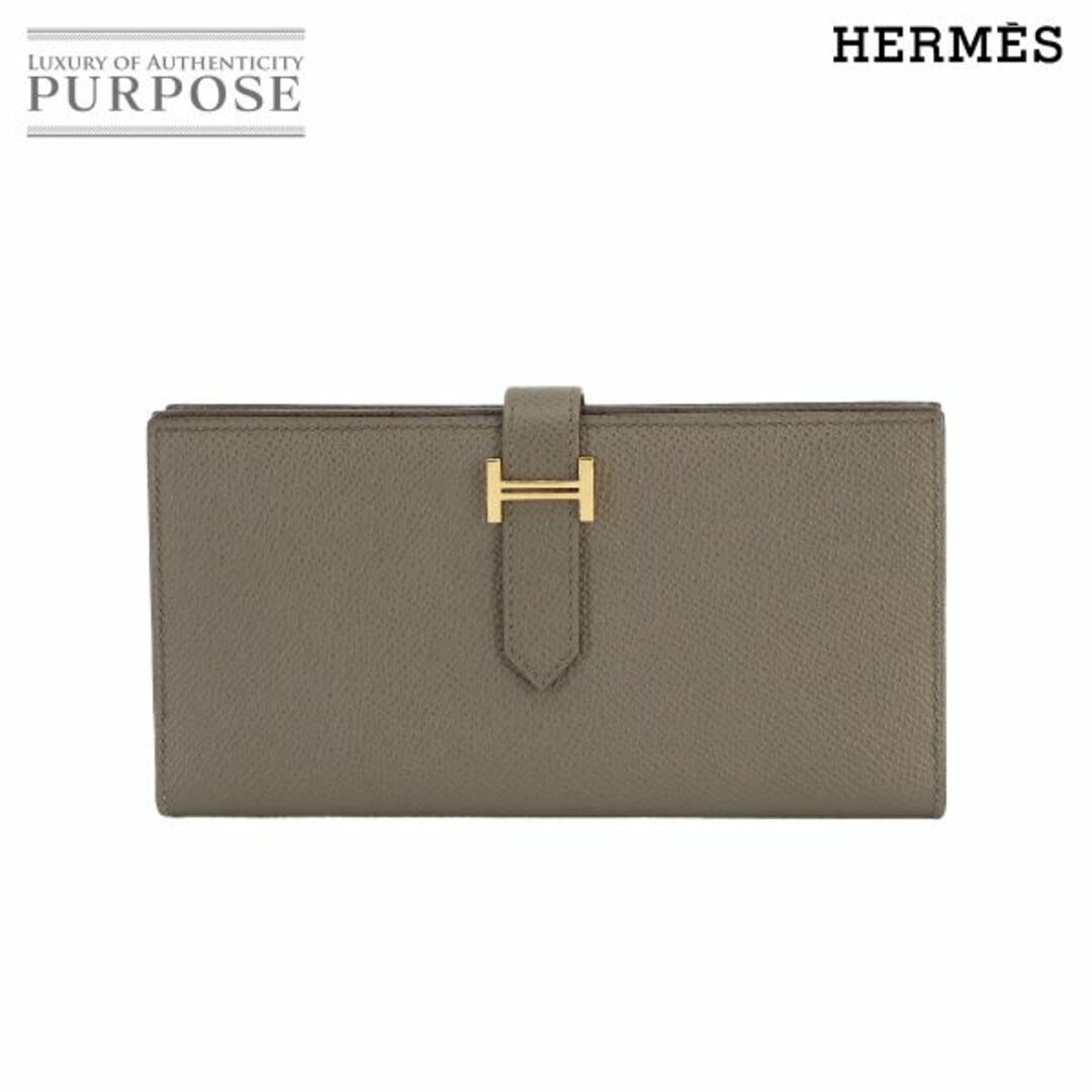 Hermes(エルメス)の新品同様 エルメス HERMES ベアンスフレ 二つ折り 長財布 エプソン エタン C刻印 ゴールド 金具 VLP 90229528 レディースのファッション小物(財布)の商品写真