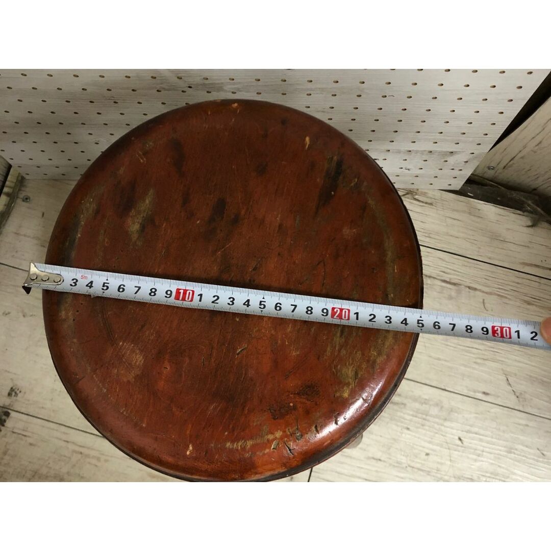 3-△丸椅子 木製 スツール 丸型 昭和レトロ ヴィンテージ 3-△丸椅子 木製 スツール 丸型 昭和レトロ ヴィンテージ
