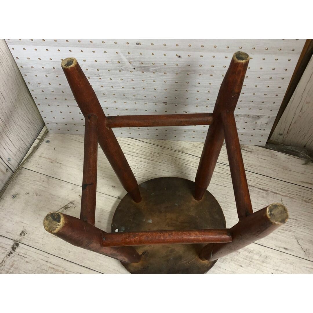 3-△丸椅子 木製 スツール 丸型 昭和レトロ ヴィンテージ 3-△丸椅子 木製 スツール 丸型 昭和レトロ ヴィンテージ