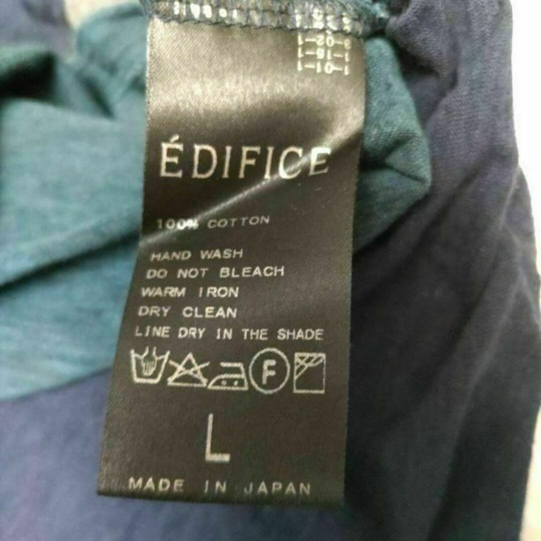 EDIFICE(エディフィス)のEDIFICE エディフィス 半袖Tシャツ 紺 L メンズのトップス(Tシャツ/カットソー(半袖/袖なし))の商品写真