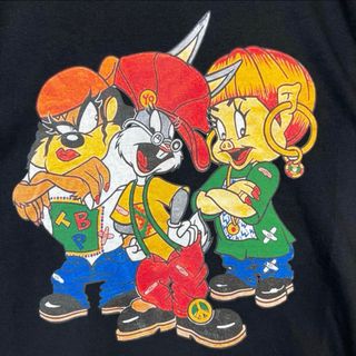 XLセール TLCルーニーテューンズLOONEY TUNESＴシャツサイズ黒(Tシャツ/カットソー(半袖/袖なし))