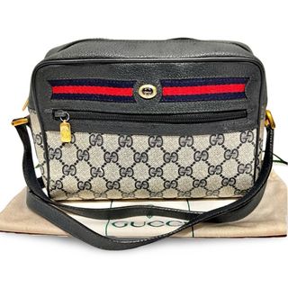 グッチ(Gucci)のGUCCI Accessory Collection オールドグッチ シェリーライン GG ショルダーバッグ クロスボディバッグ ネイビー 紙タグ付き(ショルダーバッグ)