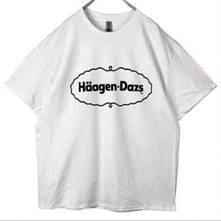 XXLハーゲンダッツTシャツHaagenDazs サイズ白ホワイトアイスクリーム(Tシャツ/カットソー(半袖/袖なし))