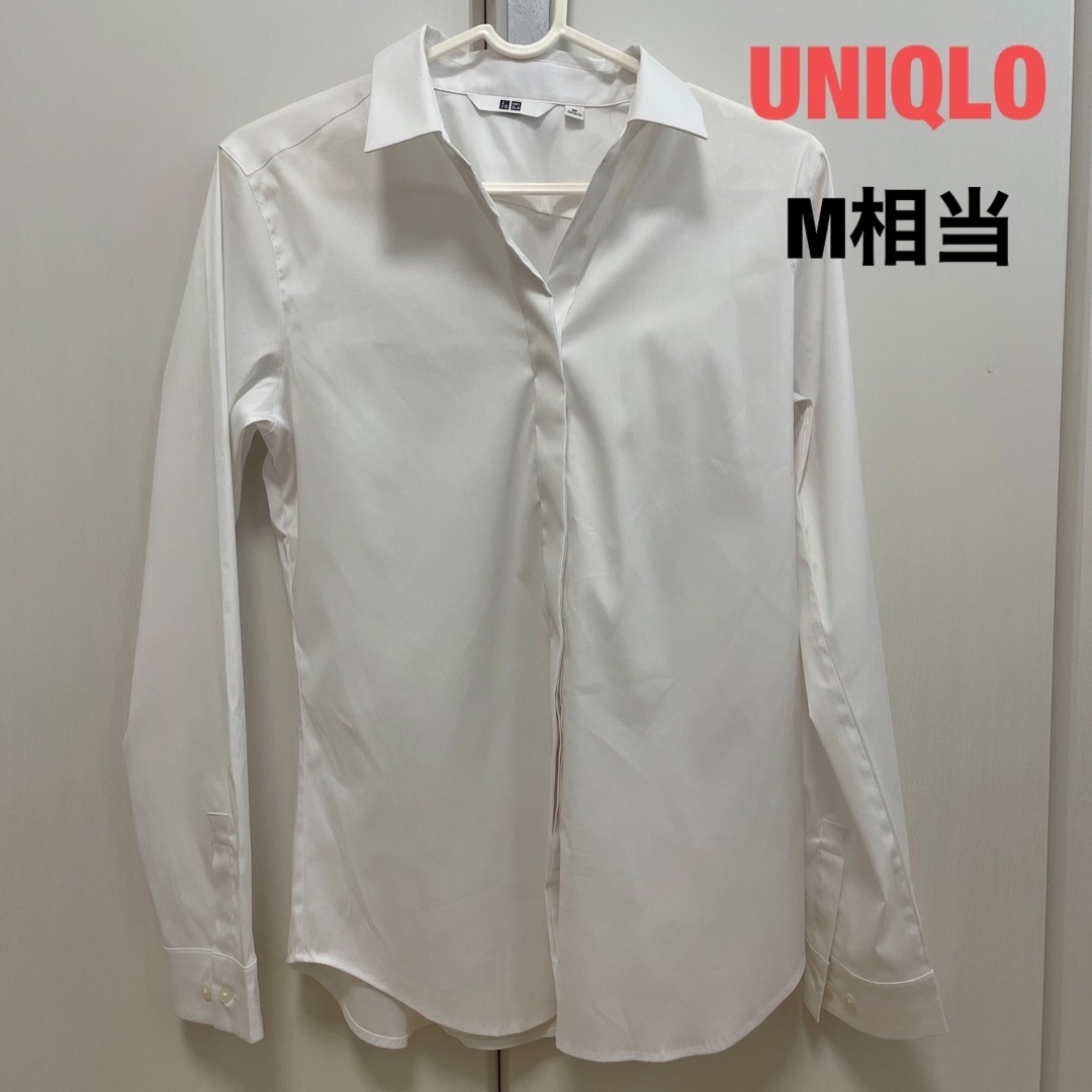 UNIQLO(ユニクロ)の値下げしました！【UNIQLO】スーピマコットンストレッチスキッパーシャツ レディースのトップス(シャツ/ブラウス(長袖/七分))の商品写真