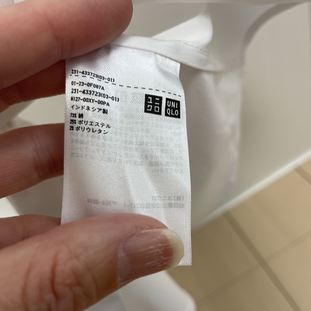 UNIQLO(ユニクロ)の値下げしました！【UNIQLO】スーピマコットンストレッチスキッパーシャツ レディースのトップス(シャツ/ブラウス(長袖/七分))の商品写真