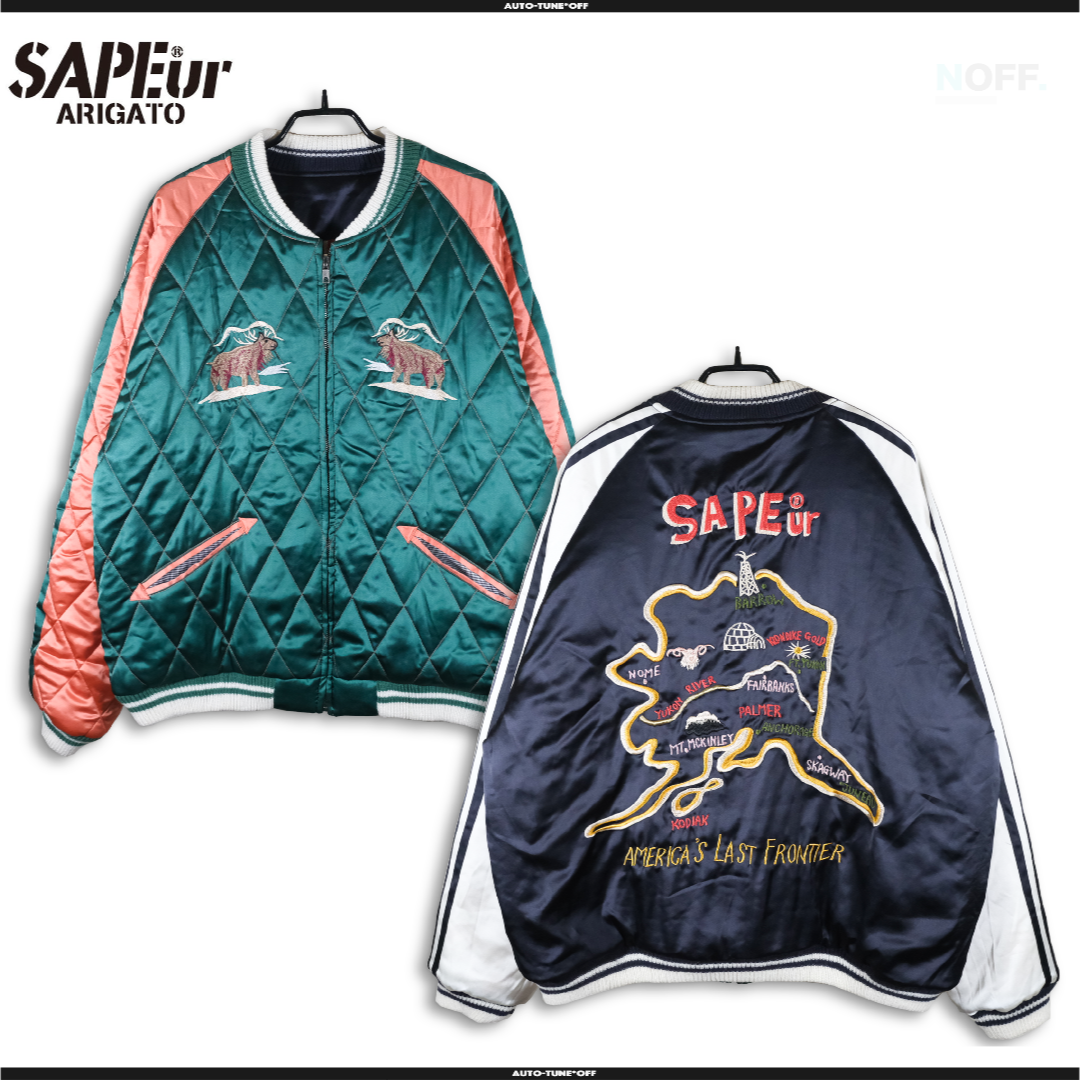 SAPEur サプールREVERSIBLE SOUVENIR大阪限定スカジャンL メンズのジャケット/アウター(スカジャン)の商品写真