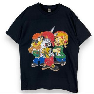 XXLセール TLCルーニーテューンズLOONEY TUNESＴシャツサイズ黒(Tシャツ/カットソー(半袖/袖なし))