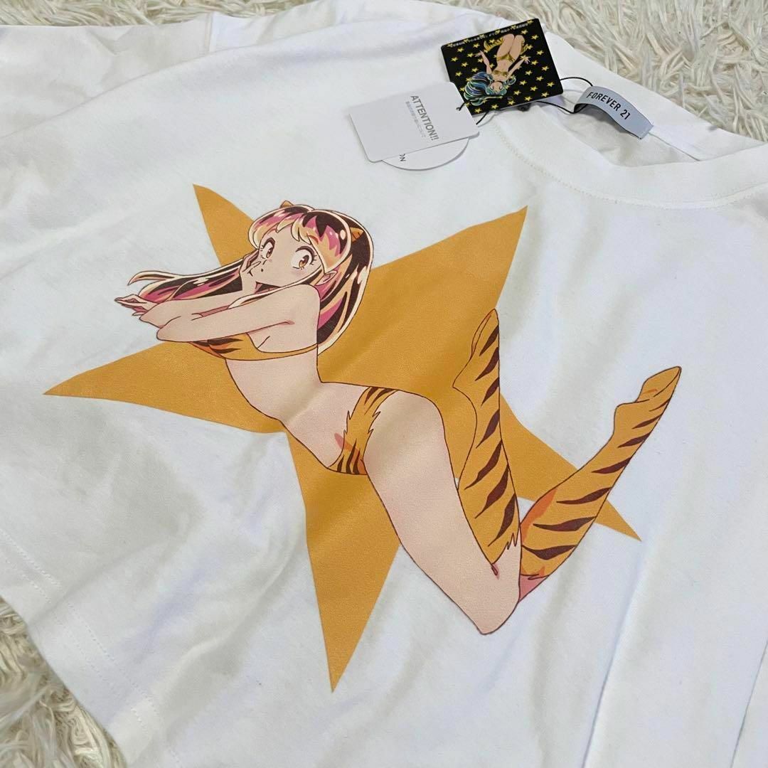 FOREVER 21(フォーエバートゥエンティーワン)のフォーエバー21×うる星やつら　ショートロンT　プリント　新品　タグ付き レディースのトップス(トレーナー/スウェット)の商品写真