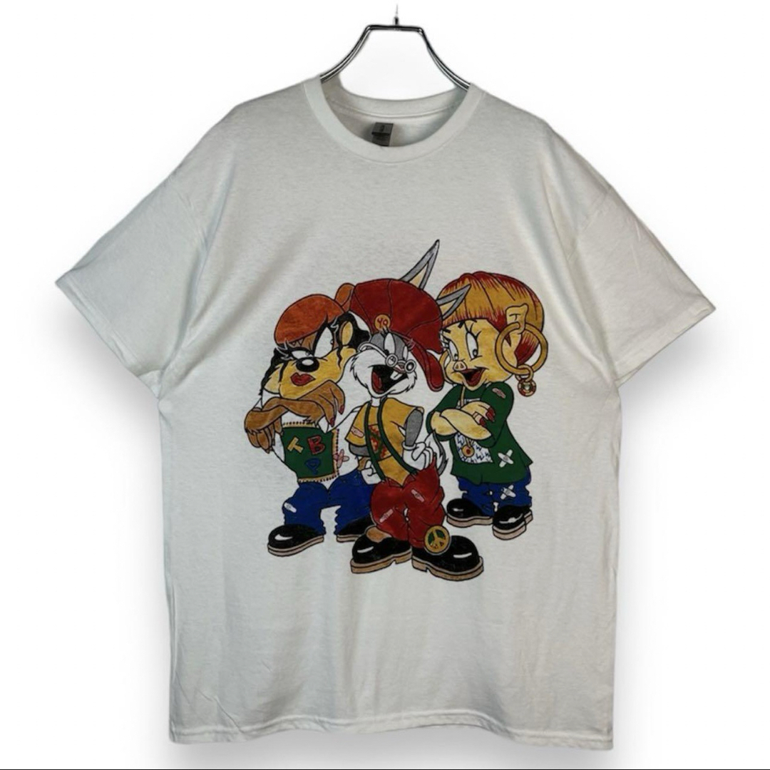 XXL白TLCルーニーテューンズLOONEYTUNESＴシャツサイズホワイト両面 メンズのトップス(Tシャツ/カットソー(半袖/袖なし))の商品写真