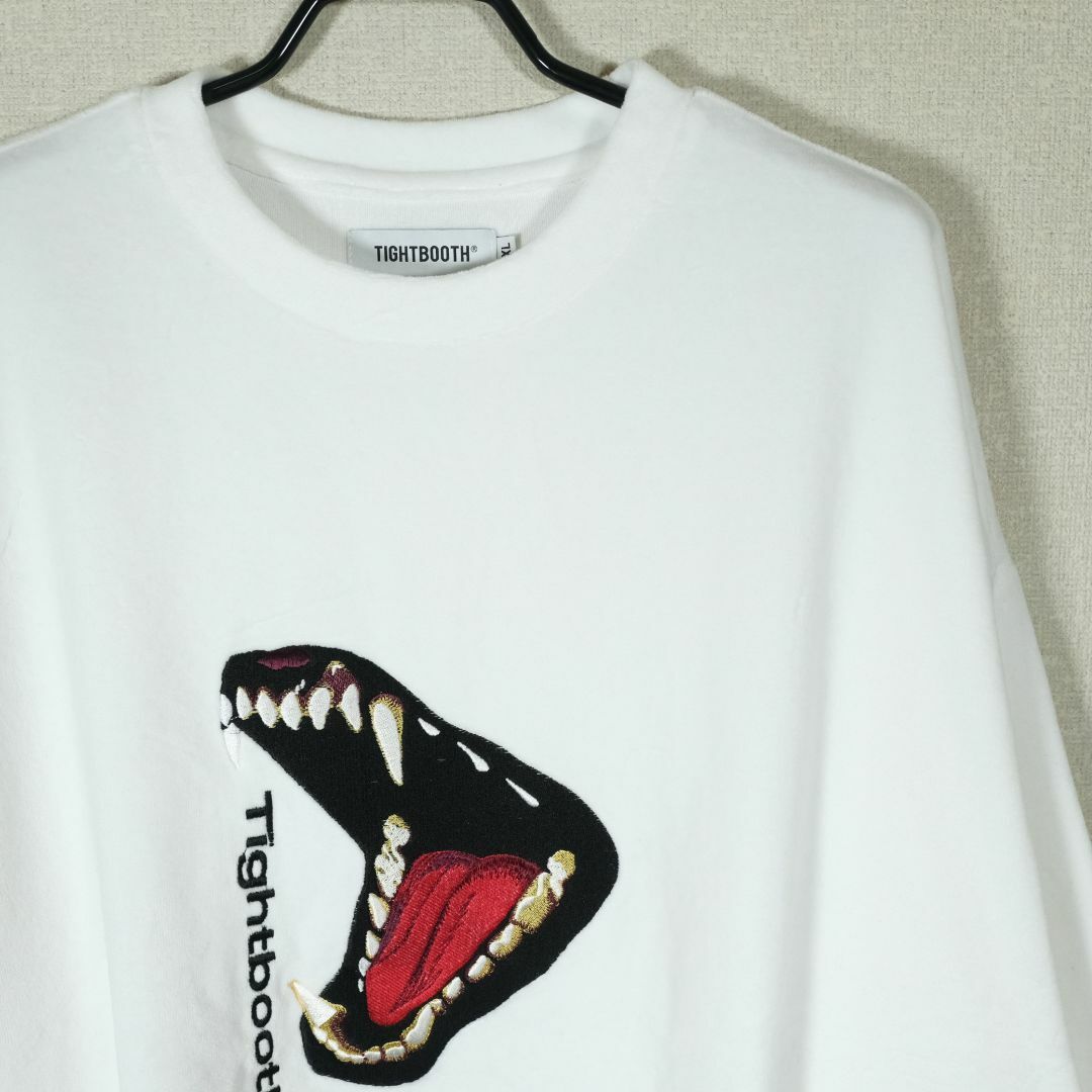 TIGHTBOOTH BITE VELOUR 3/4 SLEEVE TEE 白 メンズのトップス(Tシャツ/カットソー(七分/長袖))の商品写真