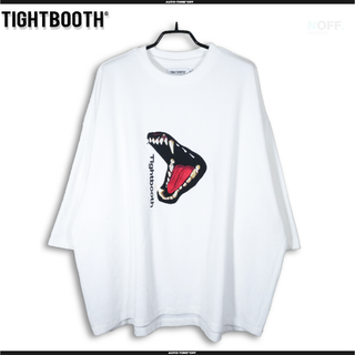 TIGHTBOOTH BITE VELOUR 3/4 SLEEVE TEE 白(Tシャツ/カットソー(七分/長袖))