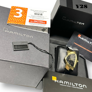 ハミルトン(Hamilton)の高級品！ HAMILTON ベンチュラ H243010 ゴールド ブラック 純正(腕時計(アナログ))