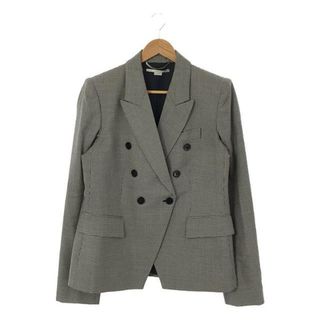 ステラマッカートニー(Stella McCartney)のSTELLA McCARTNEY / ステラマッカートニー | ウール ダブルブレスト ピークドラペル テーラードジャケット | 46 | ホワイト / ネイビー | レディース(その他)