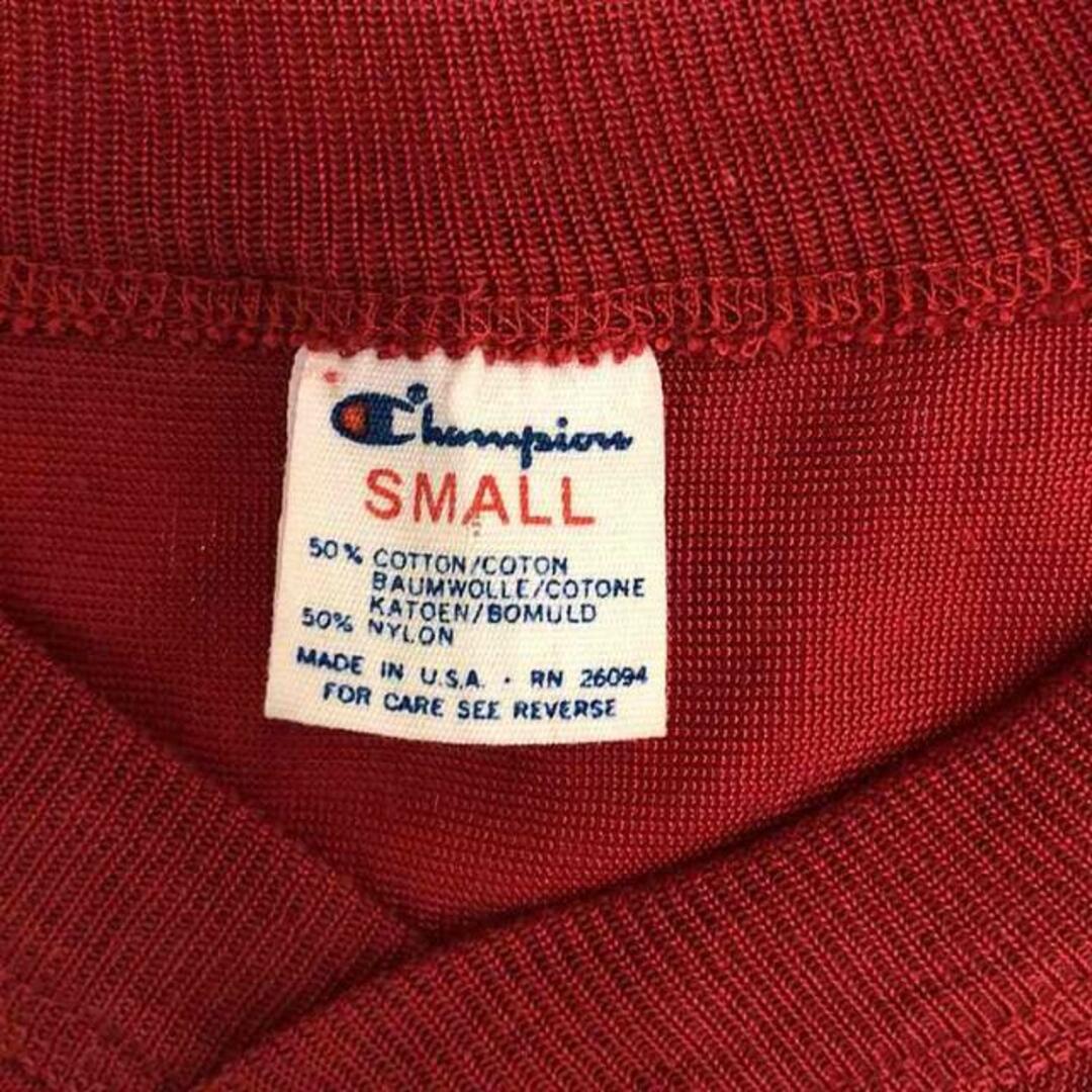 Champion(チャンピオン)のCHAMPION / チャンピオン | Vintage 80s 三段プリント フットボール Tシャツ | S | レッド | メンズ メンズのトップス(Tシャツ/カットソー(半袖/袖なし))の商品写真