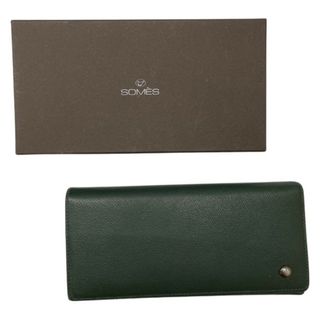 ◆◆SOMES ソメス　オクサー長財布 　箱・布袋付 グリーン(財布)