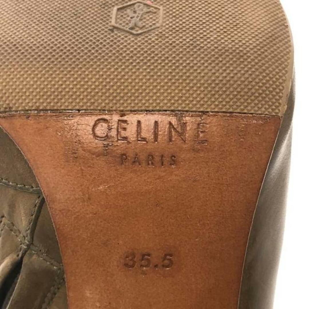celine(セリーヌ)のCELINE / セリーヌ | フィービー期 BAMBAM バンバン メタルヒール ショートブーツ | 35.5 | ブラウン/シルバー | レディース レディースの靴/シューズ(ブーツ)の商品写真