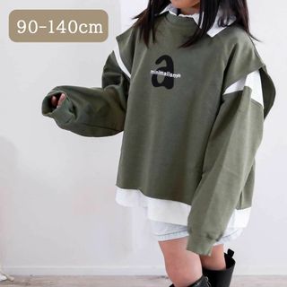 子供服 トップス スウェット ２点セット シャツ 韓国子供服 男の子 長袖(Tシャツ/カットソー)