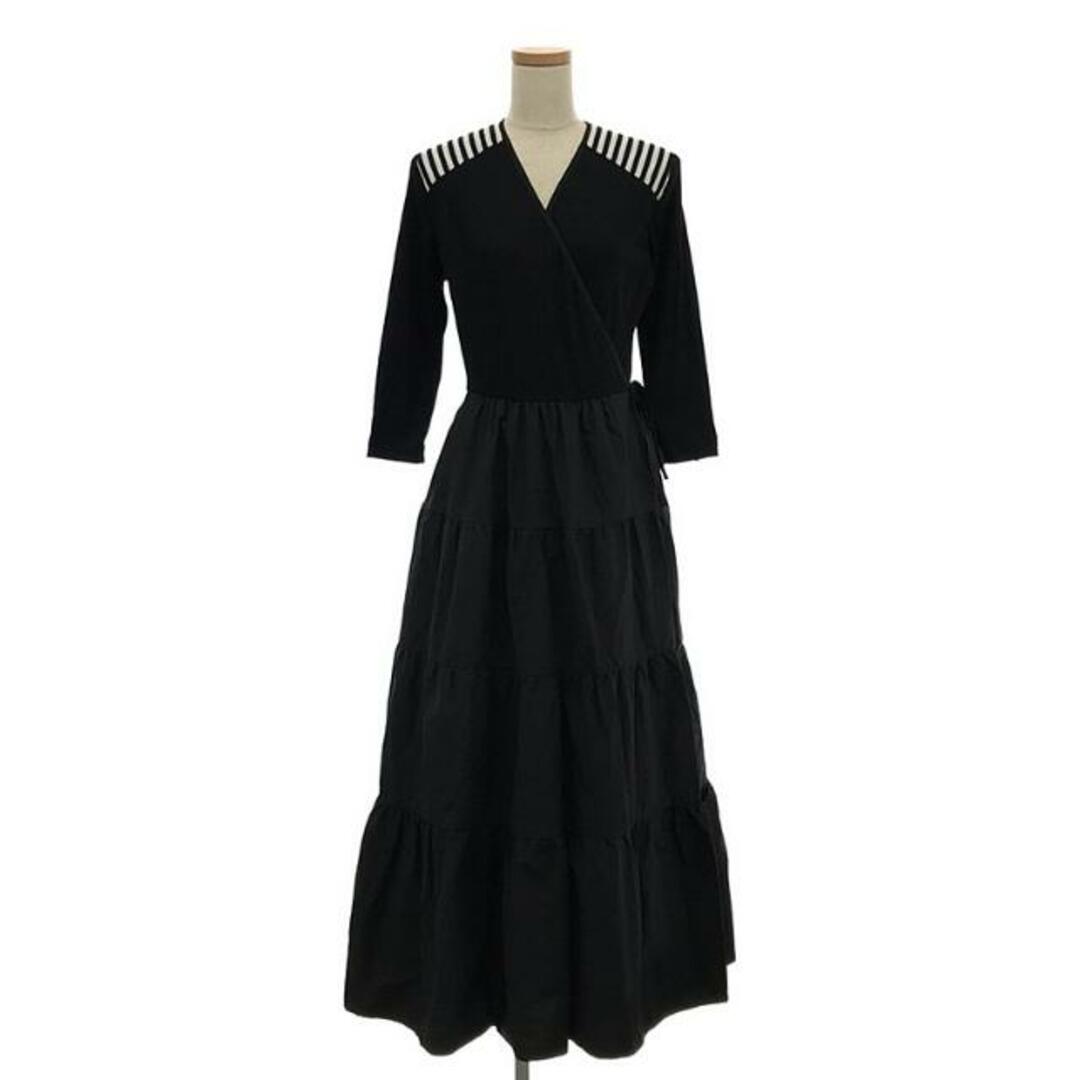 【新品】  BORDERS at BALCONY / ボーダーズアットバルコニー | WOOL BALLERINA DRESS / ウールマキシバレリーナ ドレス ワンピース | F | ブラック | レディース レディースのワンピース(ロングワンピース/マキシワンピース)の商品写真