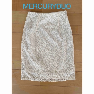 マーキュリーデュオ(MERCURYDUO)のマーキュリーデュオ ホワイト スカート(ひざ丈スカート)