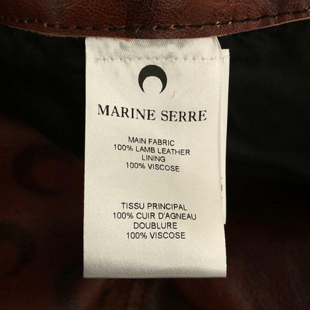 【新品】  MARINE SERRE / マリーンセル | airbrushed crafted pants / 羊革 ラムレザー 総柄 レザーパンツ / 総裏地 | 36 | ブラウン系 | レディース レディースのパンツ(その他)の商品写真