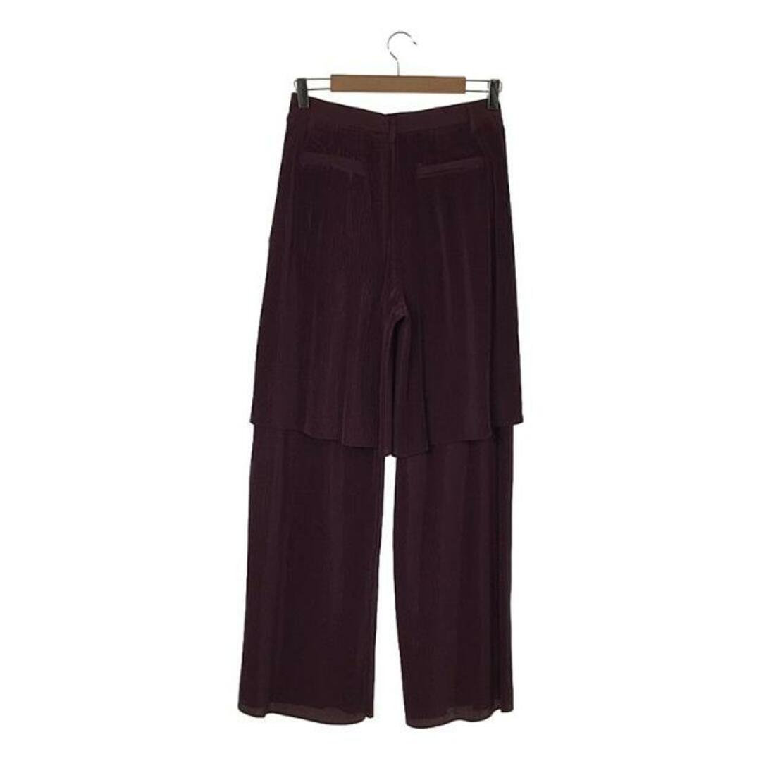 AKIRANAKA(アキラナカ)の【新品】  AKIRANAKA / アキラナカ | pleats pants / レイヤード プリーツパンツ | 2 | purple | レディース レディースのパンツ(その他)の商品写真