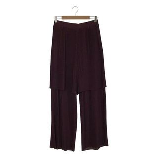 アキラナカ(AKIRANAKA)の【新品】  AKIRANAKA / アキラナカ | pleats pants / レイヤード プリーツパンツ | 2 | purple | レディース(その他)