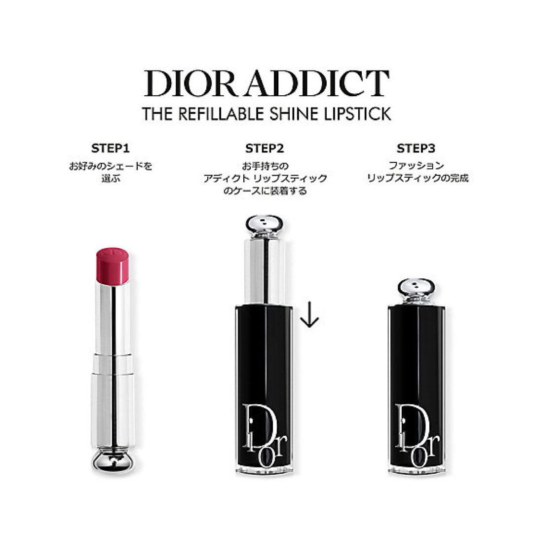 Dior(ディオール)の【店舗限定】Diorディオール　ケース「ピンクオブリーク」&リフィル391番 コスメ/美容のベースメイク/化粧品(口紅)の商品写真