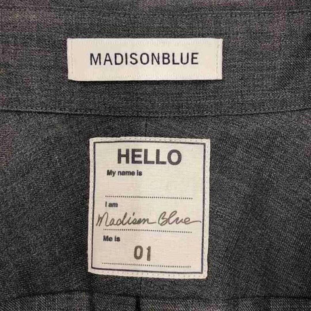 MADISONBLUE(マディソンブルー)の【美品】  MADISON BLUE / マディソンブルー | WOOL LONG SLEEVE SHIRT シャツ | 1 | グレー | レディース レディースのトップス(シャツ/ブラウス(長袖/七分))の商品写真