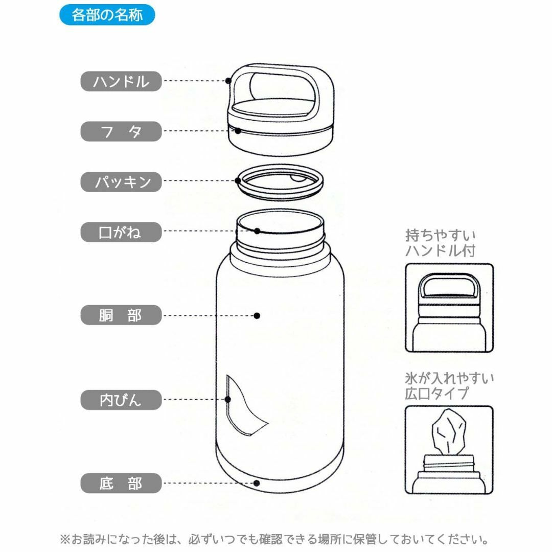 スケーター (skater) 保温 保冷 ステンレス マグボトル 1000ml  インテリア/住まい/日用品のキッチン/食器(弁当用品)の商品写真