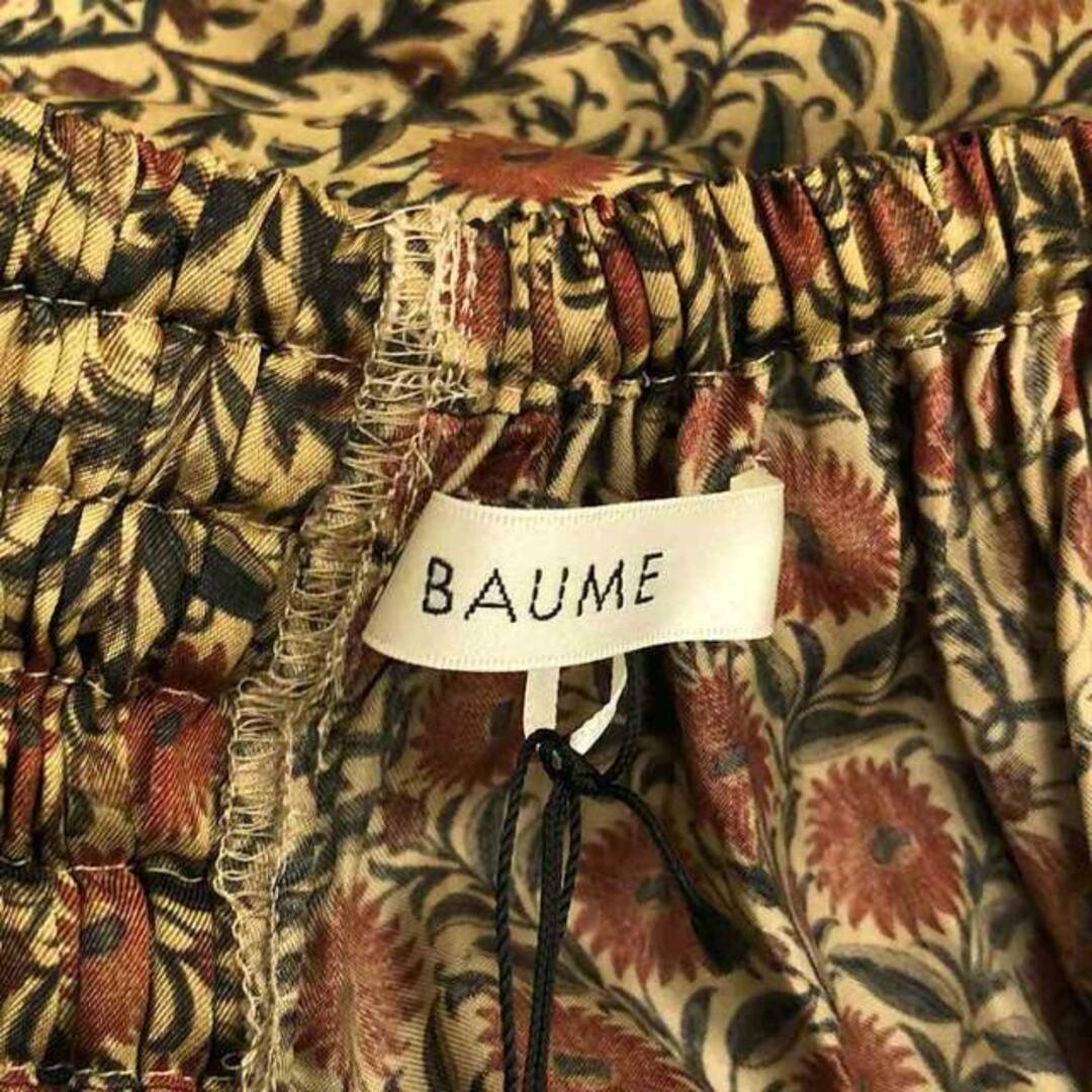 【美品】  BAUME / ボーメ | 総柄 レーヨン カットアウト ギャザー ワンピース | 36 | マルチカラー | レディース レディースのワンピース(ロングワンピース/マキシワンピース)の商品写真