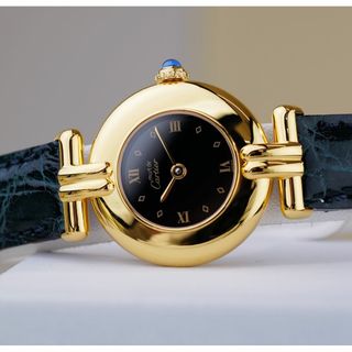 カルティエ(Cartier)の美品 カルティエ マスト コリゼ ブラック ローマン SM Cartier (腕時計)