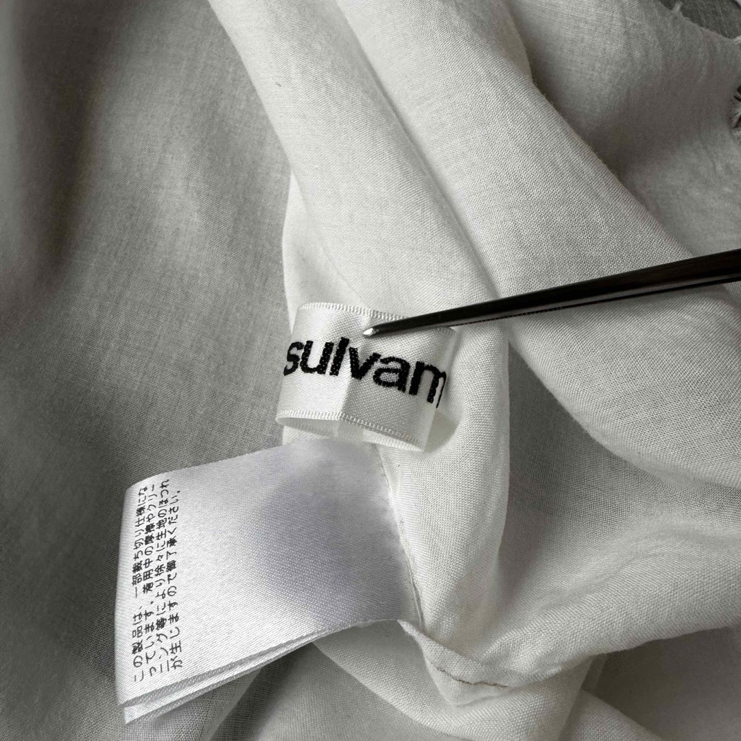 sulvam(サルバム)の美品 sulvam 19ss ロングオーバーシャツ ホワイト サルバム メンズのトップス(シャツ)の商品写真