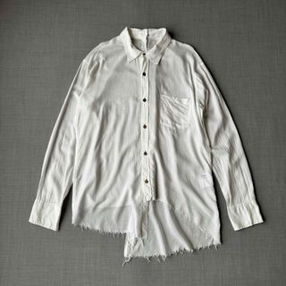 サルバム(sulvam)の美品 sulvam 19ss ロングオーバーシャツ ホワイト サルバム(シャツ)