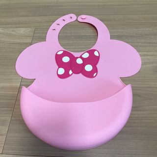 ディズニー(Disney)のディズニー ミニーちゃん シリコン お食事エプロン お食事スタイ(お食事エプロン)