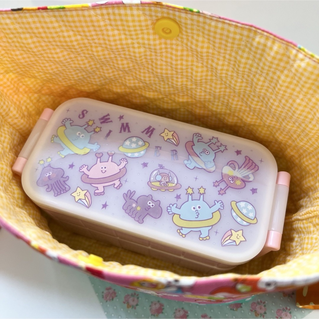 リボン結びのお弁当袋☆ランチバッグ☆はいから横丁☆昭和レトロ ハンドメイドのファッション小物(ポーチ)の商品写真