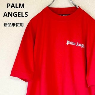 パームエンジェルス(PALM ANGELS)の新品未使用　パームエンジェルス　ロゴT　半袖カットソー　Tシャツ　レッド　L(Tシャツ/カットソー(半袖/袖なし))