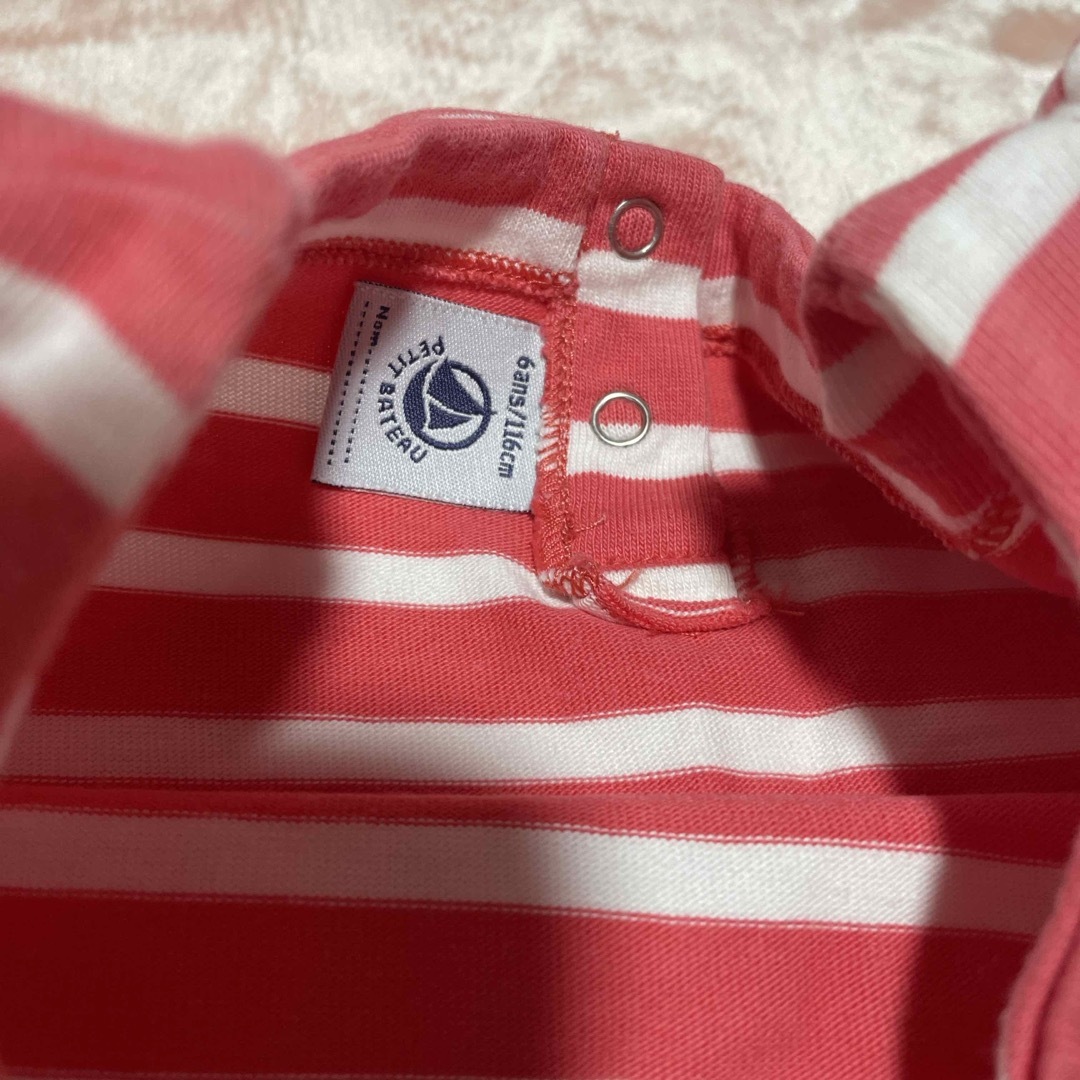 PETIT BATEAU(プチバトー)のプチバトー  ワンピース ボーダー 6ans/116cm キッズ/ベビー/マタニティのキッズ服女の子用(90cm~)(ワンピース)の商品写真