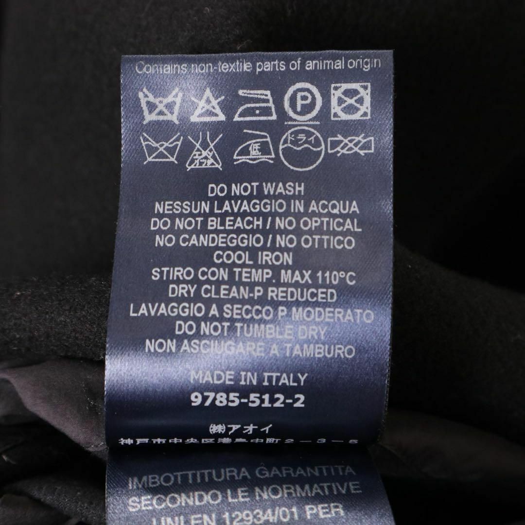 ヘルノ　ナイロン　ウール切り替え　ダウンコート　ブラック　38サイズ レディースのジャケット/アウター(ダウンジャケット)の商品写真