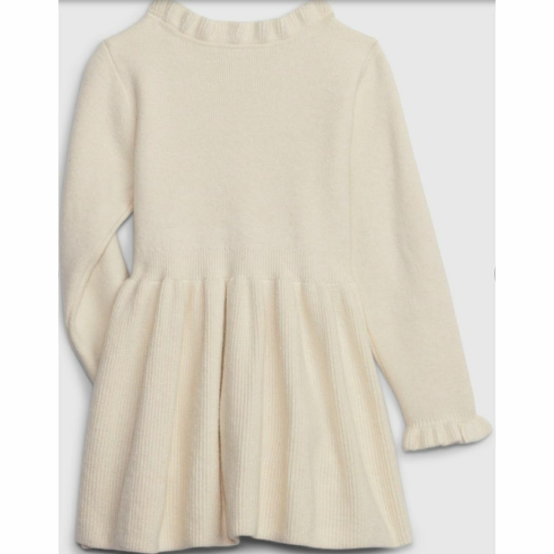 babyGap ギャップ　リブ ニットワンピース　ラッフルフリル キッズ/ベビー/マタニティのキッズ服女の子用(90cm~)(ワンピース)の商品写真