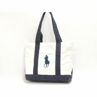 ラルフローレン(Ralph Lauren)のラルフローレン　トートバッグ　キャンバス　白/紺　Ralph Lauren　18682505(トートバッグ)