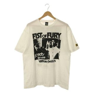 HARDCORE CHOCOLATE / ハードコアチョコレート | ドラゴン怒りの鉄拳 / FIST OF FURY（清朝ホワイト） ブルース・リー / プリントTシャツ | XL | ホワイト | メンズ(Tシャツ/カットソー(半袖/袖なし))