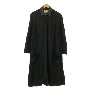 Acne Studios / アクネストゥディオズ | JOYCE LI MIX COAT リネンミックス 襟切替 エルボーパッチ ステンカラーコート | 32 | ブラック | レディース(その他)