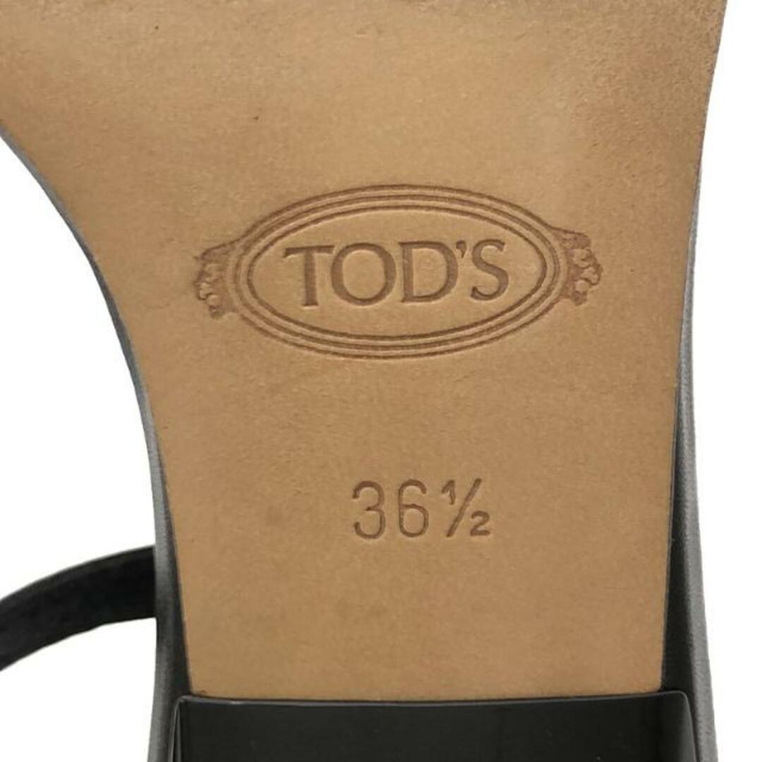 TOD'S(トッズ)のTOD'S / トッズ | アンクルストラップ ヒールサンダル | 36 1/2 | ブラック | レディース レディースの靴/シューズ(サンダル)の商品写真