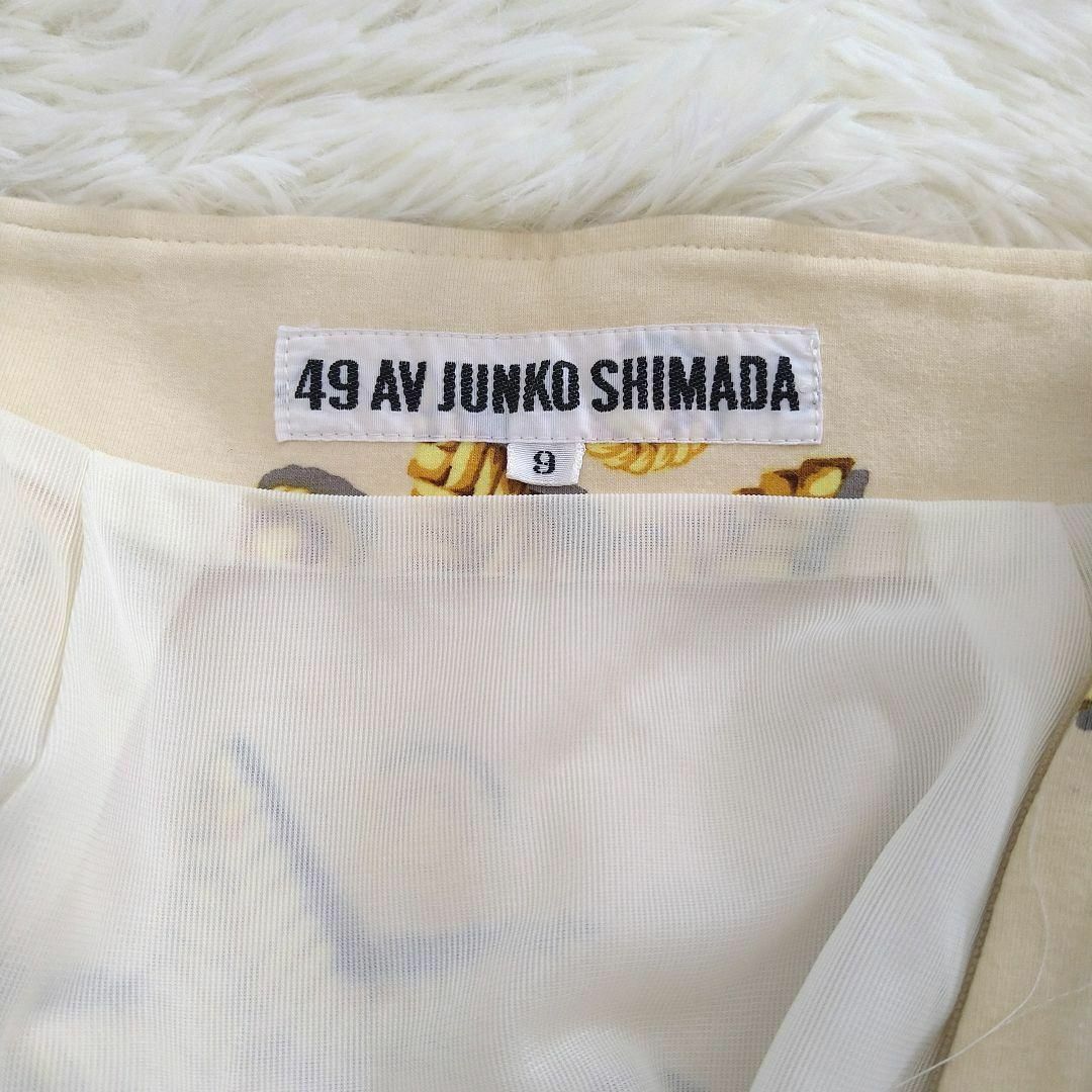 【古着】49 AV JUNKO SHIMADA 柄　スカート　膝丈　9 レディースのスカート(ひざ丈スカート)の商品写真