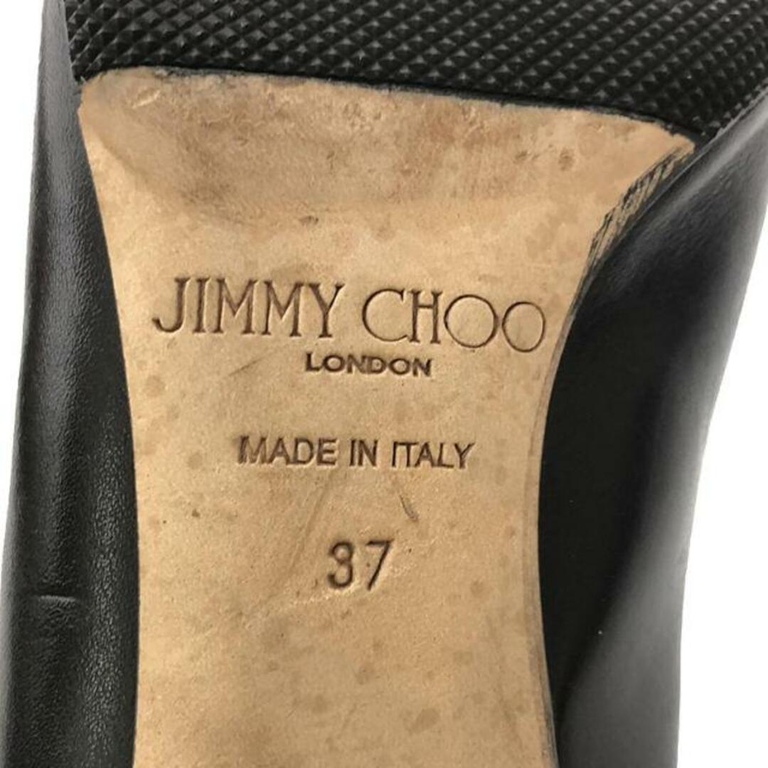 JIMMY CHOO(ジミーチュウ)のJIMMY CHOO / ジミーチュウ | ALIA レザー ポインテッドトゥ ヒールパンプス | 37 | ブラック | レディース レディースの靴/シューズ(ハイヒール/パンプス)の商品写真