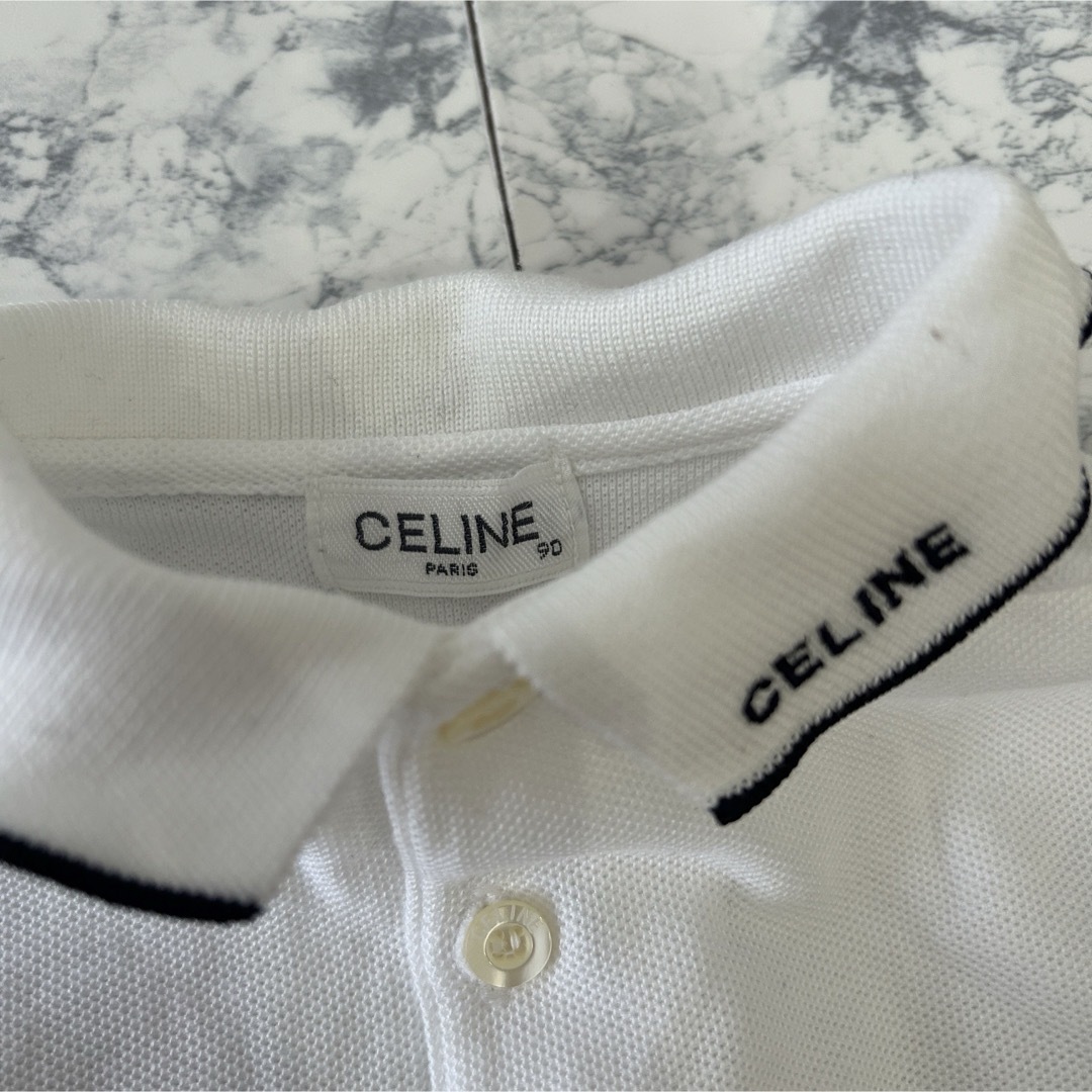 celine(セリーヌ)のCELINE セリーヌ　90cm 白ポロシャツ　長袖 キッズ/ベビー/マタニティのキッズ服男の子用(90cm~)(ブラウス)の商品写真