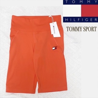 【タグ付き新品 XS】TOMMY SPORT ロゴハーフレギンス