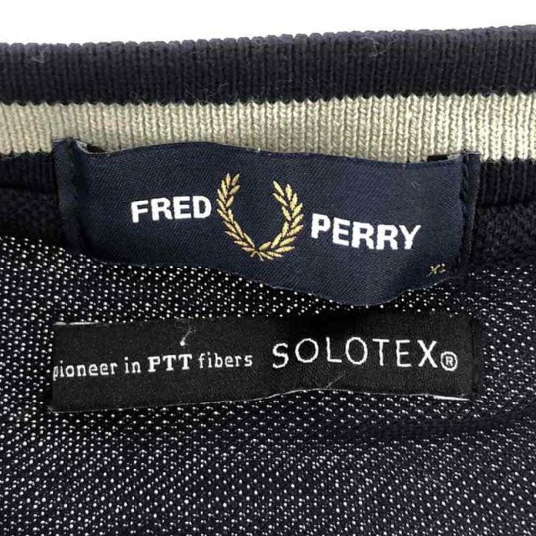 FRED PERRY(フレッドペリー)のFRED PERRY / フレッドペリー | SOLOTEX 鹿の子 クルーネックTシャツ | XL | ネイビー | メンズ メンズのトップス(Tシャツ/カットソー(半袖/袖なし))の商品写真