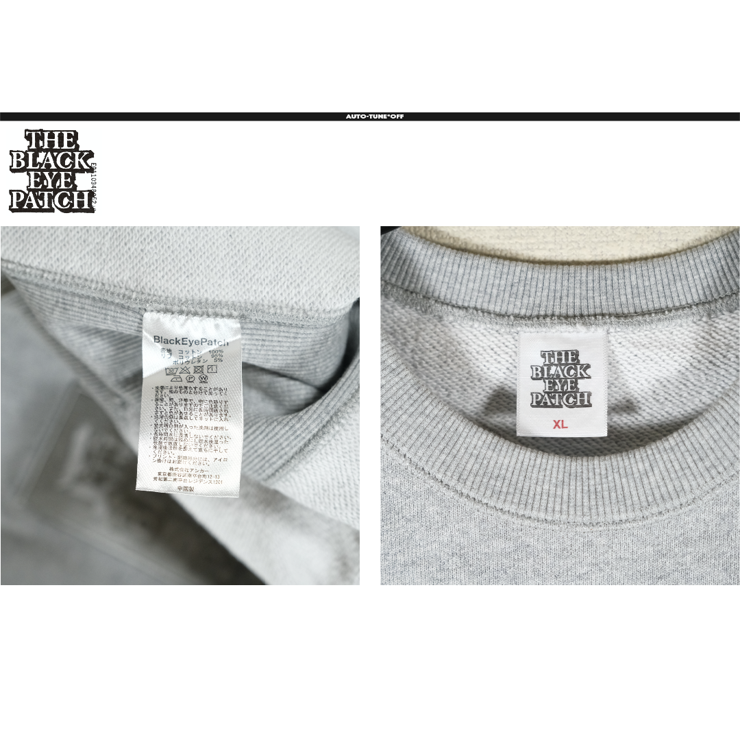 BLACK EYE PATCH 取扱注意 刺繍 スウェットGRAY XL メンズのトップス(スウェット)の商品写真